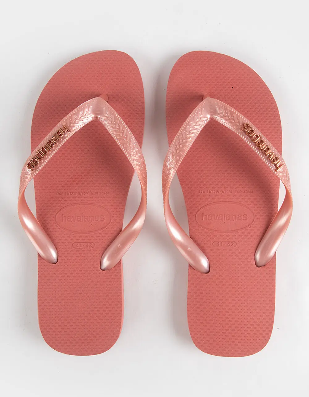 HAVAIANAS Top Logo Metallic Womens Flip Flops