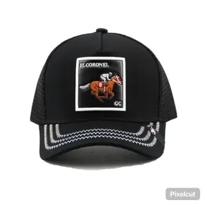 El Coronell Trucker The Colonel  Premium Snap Back Leather Patch Hat For Husband