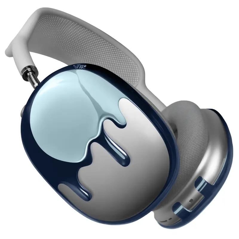 qlix Blue Chain Frames for AirPods Max 1 & 2, Durable Lightweight