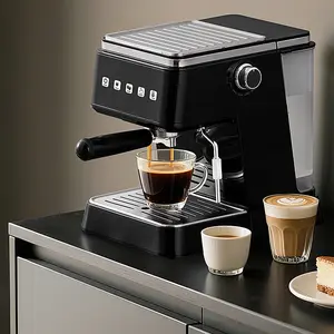 Espresso Machine 1.5L 50 Ounce  Coffee Machine for Cappuccino Latte Macchiato Americano | Hot Water Function | Beginner Friendly Home Espresso Maker Small Kitchen Appliance