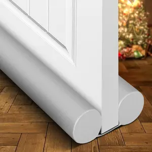 Door Draft Stopper Door Sweep Weather Stripping Noise Blocker Window Breeze Blocker Adjustable Door Sweeps, Grey