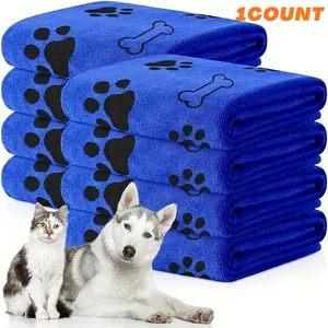 Dog Towel Drying Dog Cat Pet Towel, Puppy Microfiber Quick-drying Dog Claw Bath Towel Pet Bath Products Grooming Absorbent Medium Dog Pet Bath Towel