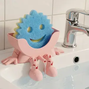 Funny  Dish Sponge Holder with Drainage – Sponge Daddy & Dish Mommy Sink Organizer, Dishwashing Sponge, Kitchen