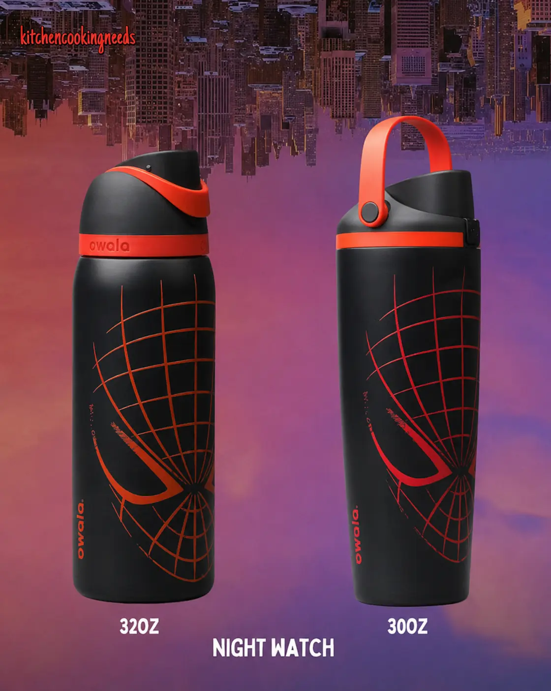 Owala SpiderMan 24oz & 32oz Insulated Stainless Steel Water Bottle, Leakproof One-Hand Flip Lid, Reusable Sports Tumbler for School, Gym, Travel, Work & Everyday Hydration