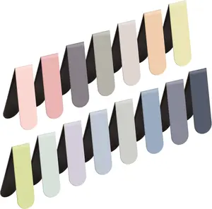 Magnetic Bookmarks, 15PCS Magnetic Cute Bookmark for Teacher, Women, Men & Kids - Solid Colorful Light Bookmarks (Pack of 15)