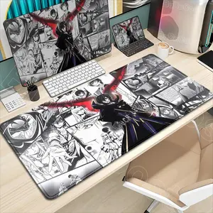 Code Geass C.C. Sublimation Gaming Mouse Pad, Anime Desk Mat with Smooth Lycra Surface, Anti-Slip Rubber Base, Durable Thick Design, Stitched Edges for PC Setup, Ideal Gift, Sublimation Mouse Pads