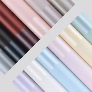 Flower Wrapping Paper, Waterproof, Matte, Semi-Transparent, Wide Edge Accent Design, Pack of 20