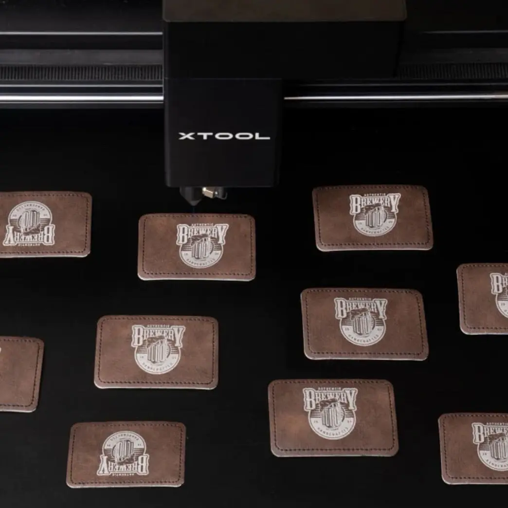 Laser engraved leather patches fully customized for you