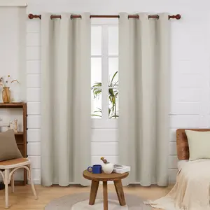Deconovo Grommet Blackout Curtains for Bedroom, Room Darkening Thermal Insulated Window Curtain