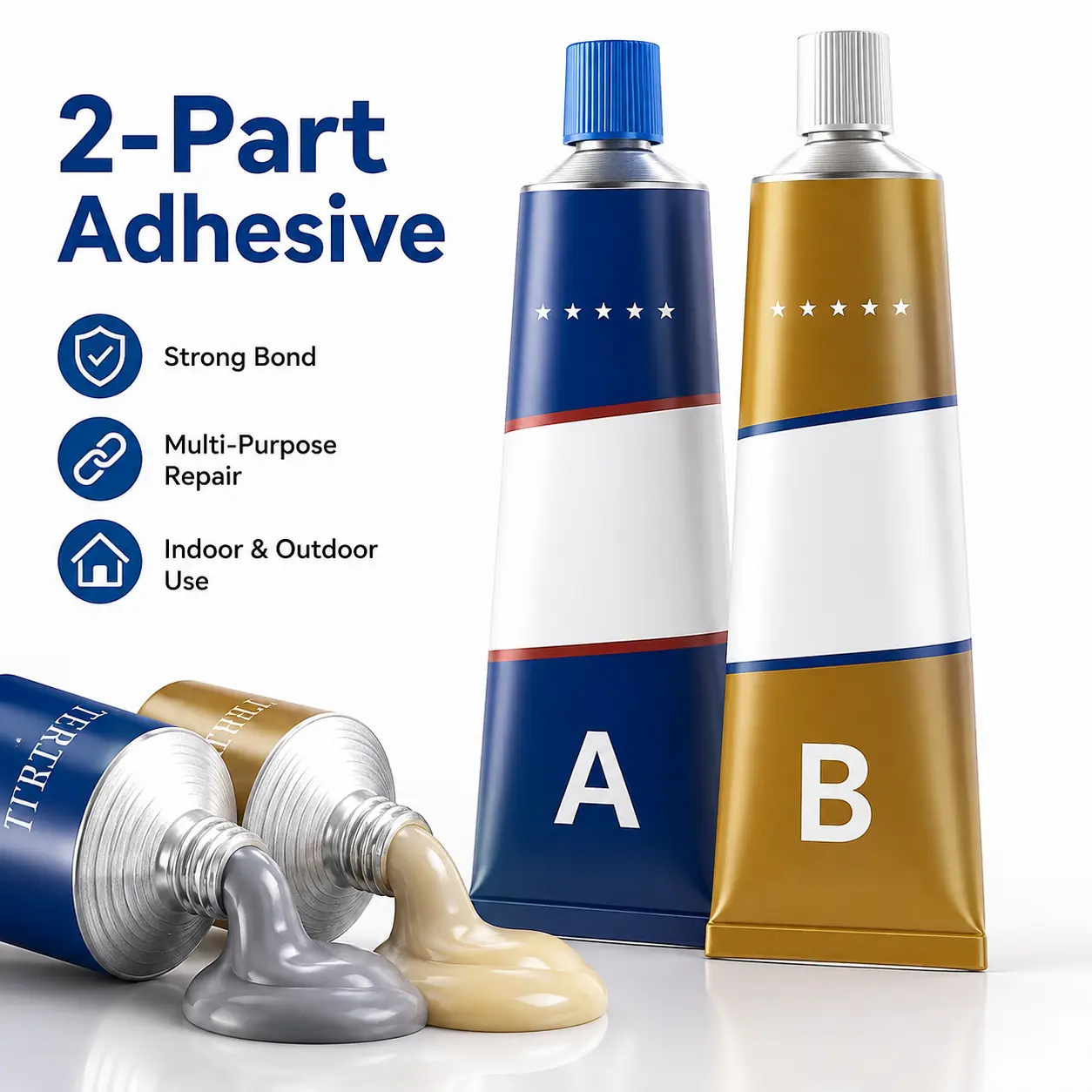 100g Epoxy Putty Repair Kit Tube - Industrial Strength Epoxy Resin Adhesive, Waterproof Heat-Resistant Magic Metal Welding Glue, Compatible with Metal, Wood for Kitchen Utensils Repair