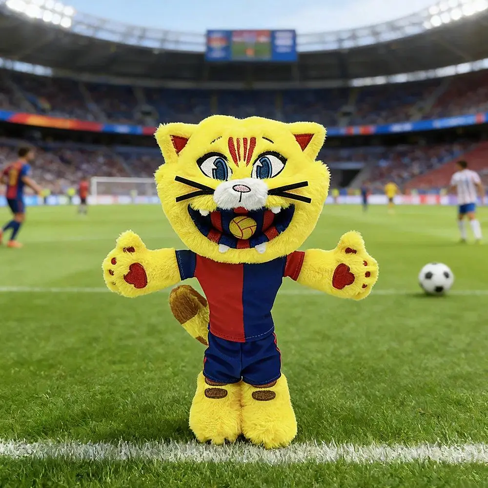 2026 Football Mascot Cat Plush Toy Football Plush Cat Mascot Football Cat Plush Toy The Bunny Doll Stuffed Animal Soft Toy #H6T