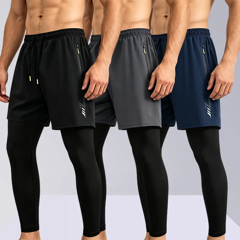 Men's Athletic 2-in-1 Running Shorts with Compression Liner, Quick Dry Active Wicking Fabric for Training, Dry All Workout