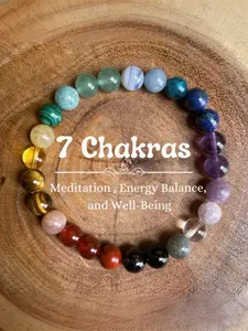 Imitation crystal rainbow bracelet elastic bead meditation bracelet Zen energy bracelet daily versatile niche accessories for family and friends holiday gifts
