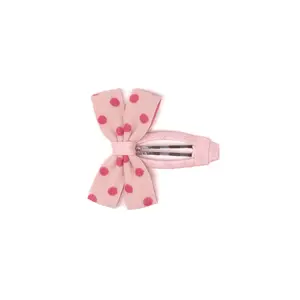Fabric Butterfly Hair Clip – Pink Polka Dot