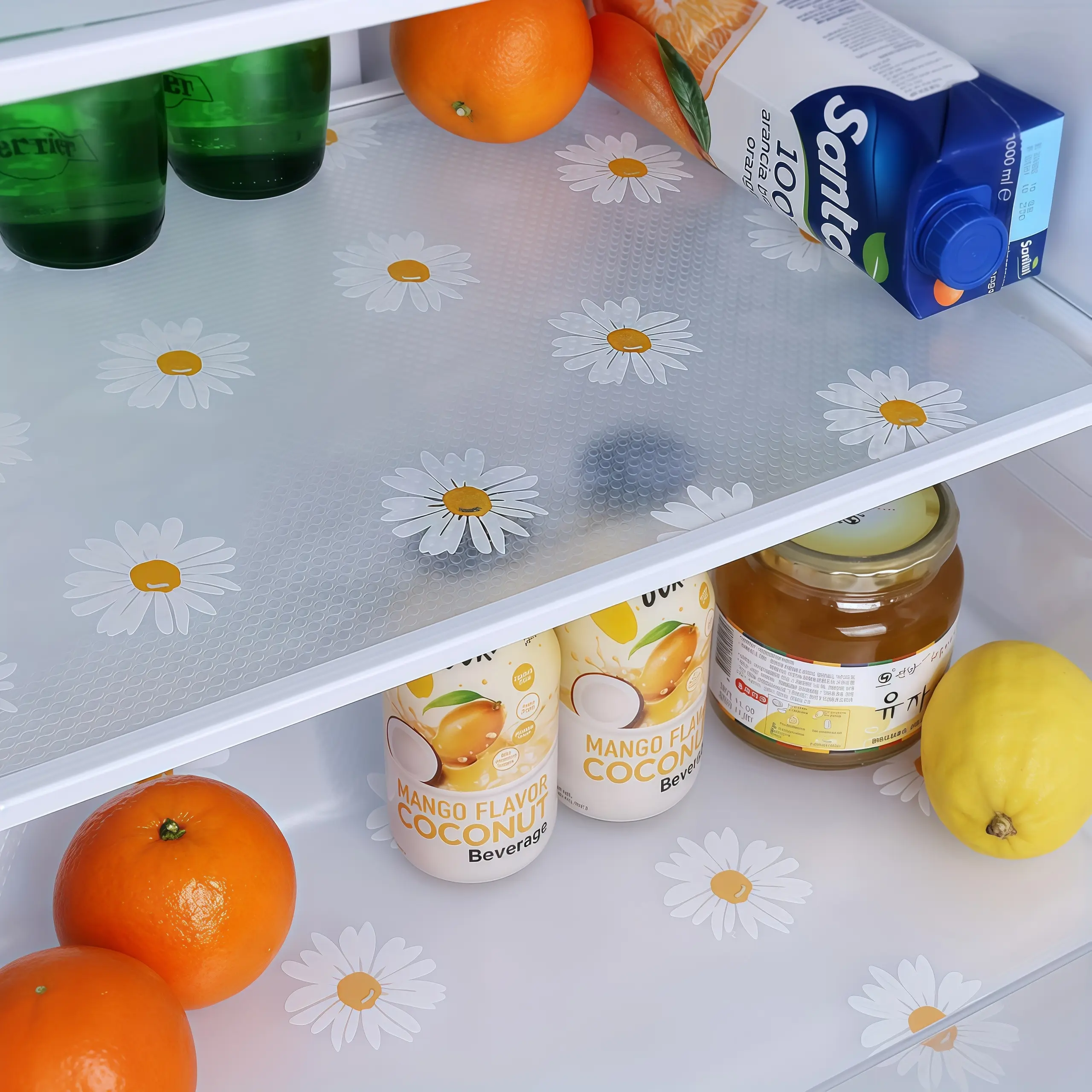 LMMAKE 4/12PCS Reusable Refrigerator Divider Mats-Waterproof, Oil-Repellent, Washable Home Care Accessories for Freezer Glass Shelves, Cabinets to Prevent Spills & Simplify Cleaning, Spill Proof