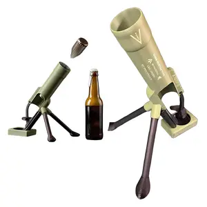Mortar-Shaped Tactical Bottle Opener Military-Inspired Design Durable Effortless Cap Removal for Beer Soda Glass Bottles Bar Accessories Kitchen Utensils