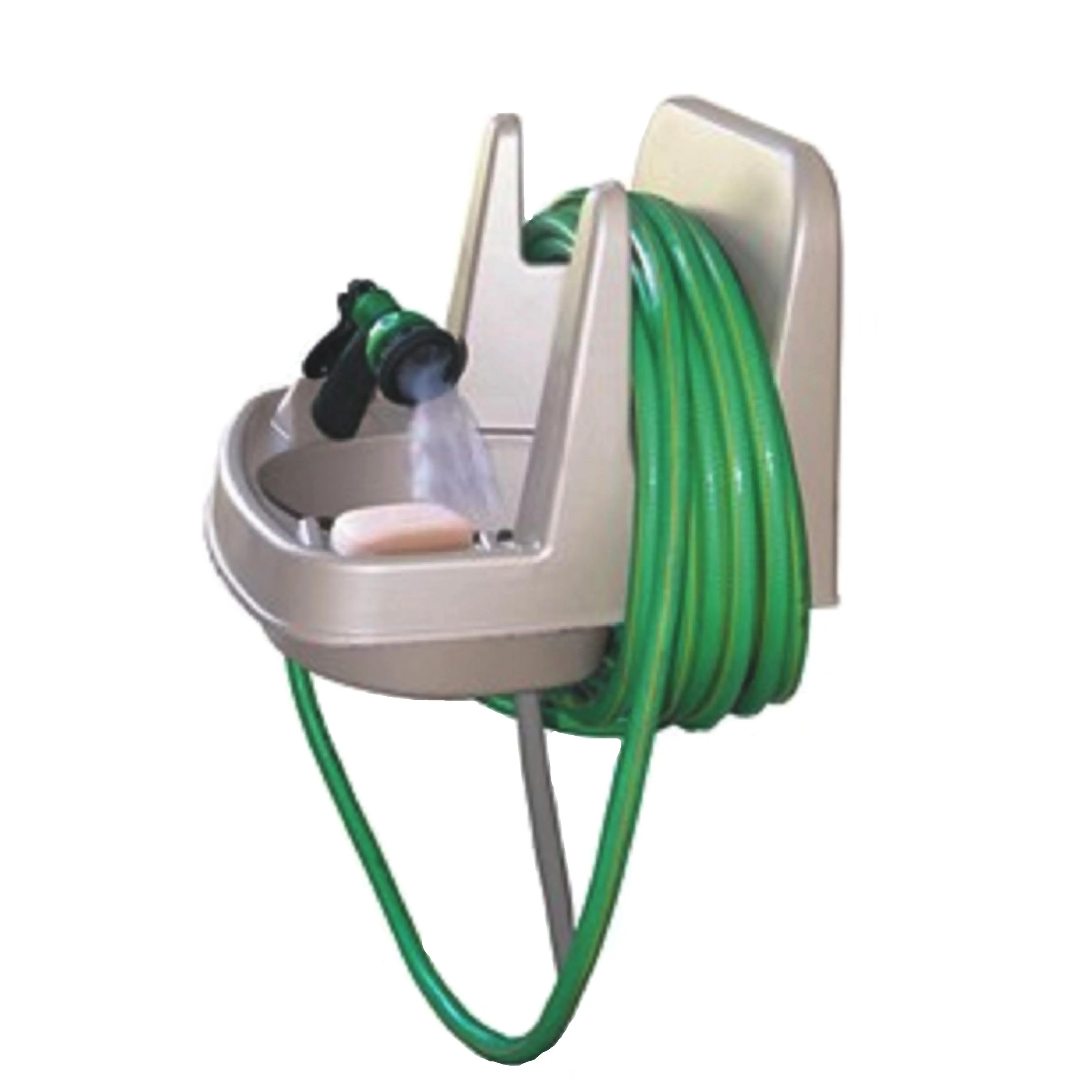 Riverstone Industries RSI-S1 16 in. Plastic Outdoor Garden Sink, Detachable Design, Includes Drain Tube, Ideal for Outdoor Fruit & Vegetable Washing, Holds Up to 100 ft of Garden Hose