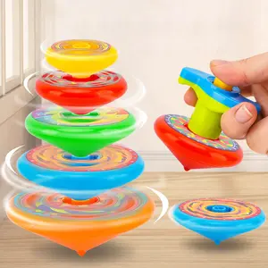 Stackable Gyroscope Toy Set (1 Pack), Colorful Five-Layer Spinning Game, Fun Launcher Rotating Toy, Parent-Child Interactive Desktop Game, Random Color Spinning Top, Handheld, Finger Spinning Top