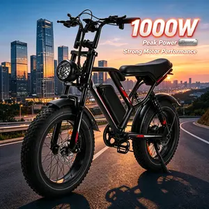 S8 Electric Bike for Adults, 1000W All-Terrain Bicycle with 20-inch Fat Tires, 48V 17.5Ah Removable Battery, Full Suspension, 31 MPH, 330 lbs Capacity