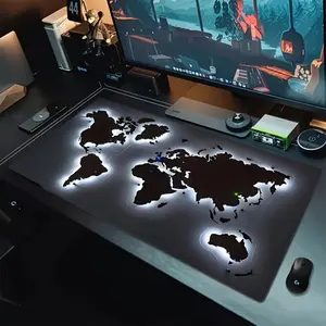 Viral Glow World Map Mouse Pad | Dark Mode Desk Mat | Oversized Non-Slip Office/Gaming Pad | Modern Travel Aesthetic Decor | Smooth Surface for Daily Use | Trendy Sleek Vibe Desk Setup 2026 Desk Accessories #FYP #DeskGoals #GlowMapVibes #TravelDesk