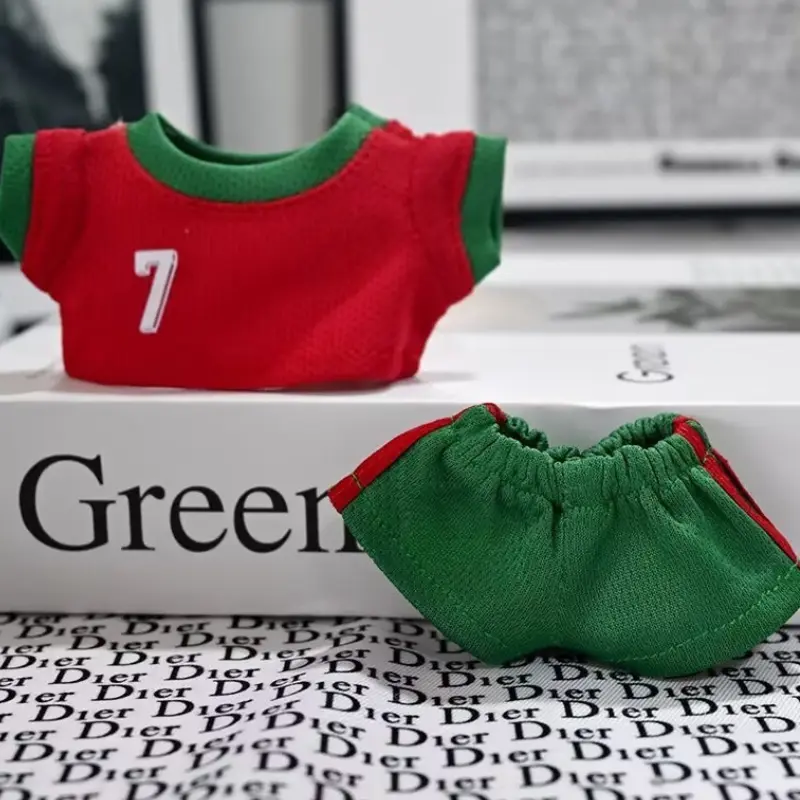 2025 Handmade Soccer Club Outfits for 17cm Labu Doll Cute Football Uniform Clothes Set Sporty Gift for Collectors Boys