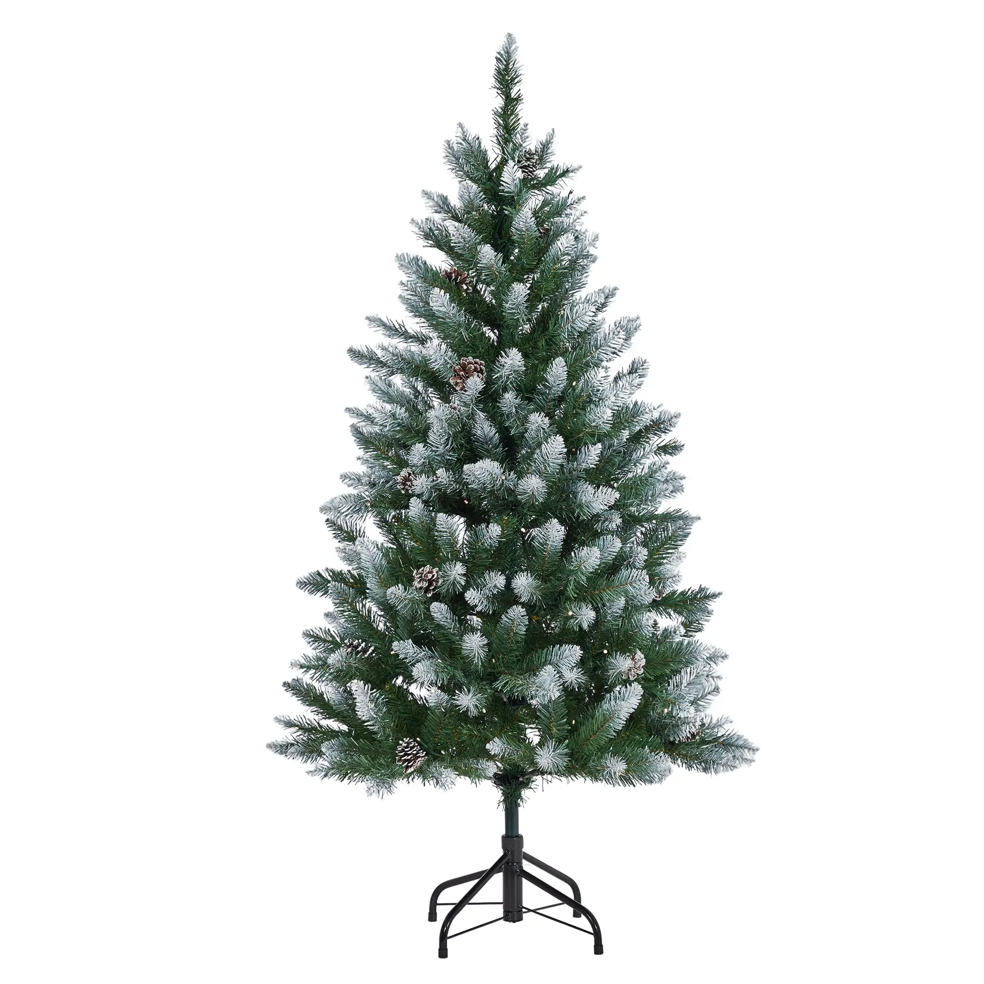 GARVEE 6FT Christmas Tree, 500 Realistic Branch Tips, Pre-Lit with 200 LED Lights, Easy Assembly Metal Stand for Home, Office & Party Decorations