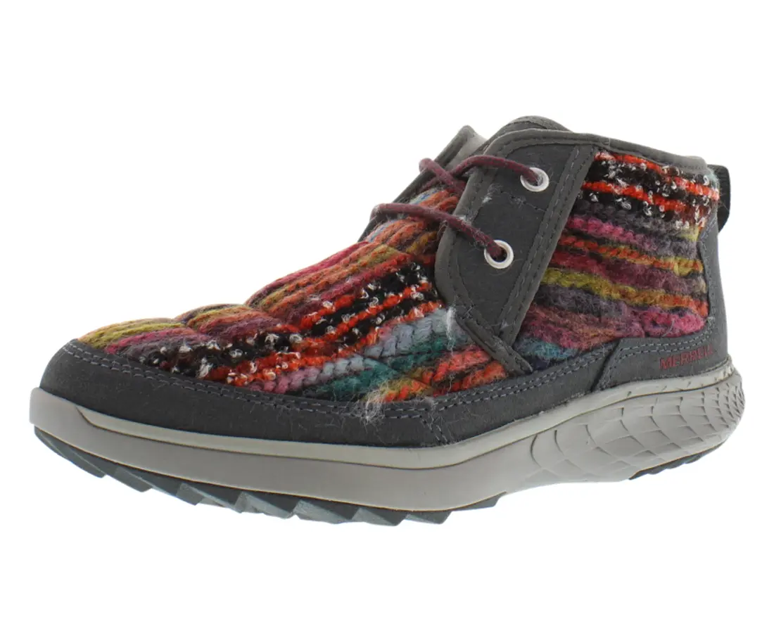 Merrell Women's Pechora Mid Suede Boots, Casual Lace-Up Winter Footwear with a Comfortable Knit Collar, Ankle, Outdoor