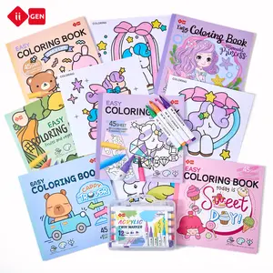 iiGEN Coloring Book Bundle：Choose a bundle set 2 or 3 Coloring Books + 12-colour Marker Pen Set，Premium Thick Paper，Cozy Anxiety Relief Art Kit，Relaxing Gift for Adults & Teens,TikTokShopSpringGlowUp,The Best Easter Gift