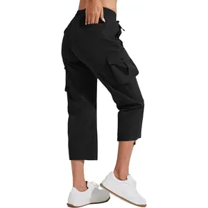 Pioneer Camp Women's Cargo Capris Hiking Pants Lightweight Quick Dry Outdoor Camping Stretch Summer Pants for Women Casual