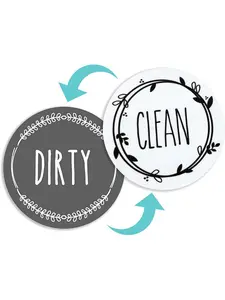 LMMAKE Dishwasher Magnet Clean Dirty Sign 3.5x3.5in Double Sided Magnetic Indicator for Home Office Kitchen Appliances PVC Material Decorative Design Easy Readable for All Ages - Decoration - Gift