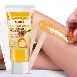 Hair removal wax 50g, 2 wooden sticks, 3 sheets of hair removal paper, whole body, legs, arms, underarms, body care, suitable for summer products, Sugar Wax