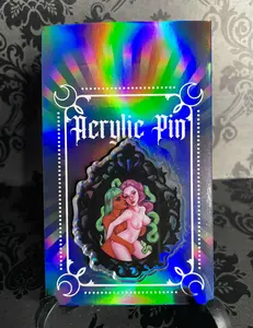 'Eden' 2.5" acrylic pin