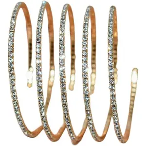 Rhinestone Arm Cuff  for Women Multilayer Arm Sparkling Rhinestone Bracelet Upper Arm   Bangle Strand Wrap Bracelet  Prom Bridal Bangle for Party Bride Wedding