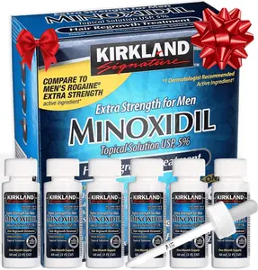 Kirkland Minoxidil 5% Extra Strength 1, 6, 12 Month Supply Men's Hair Regrowth Solution with derma roller Hair Care Comfort【New and old packaging shipped randomly】