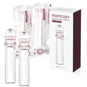 Momcozy Colostrum Collector Reusable Breast Milk Collector with Storage Case and Cotton Wipe, Portable Colostrum Container BPA Free, Multi-Use Collector 5ml