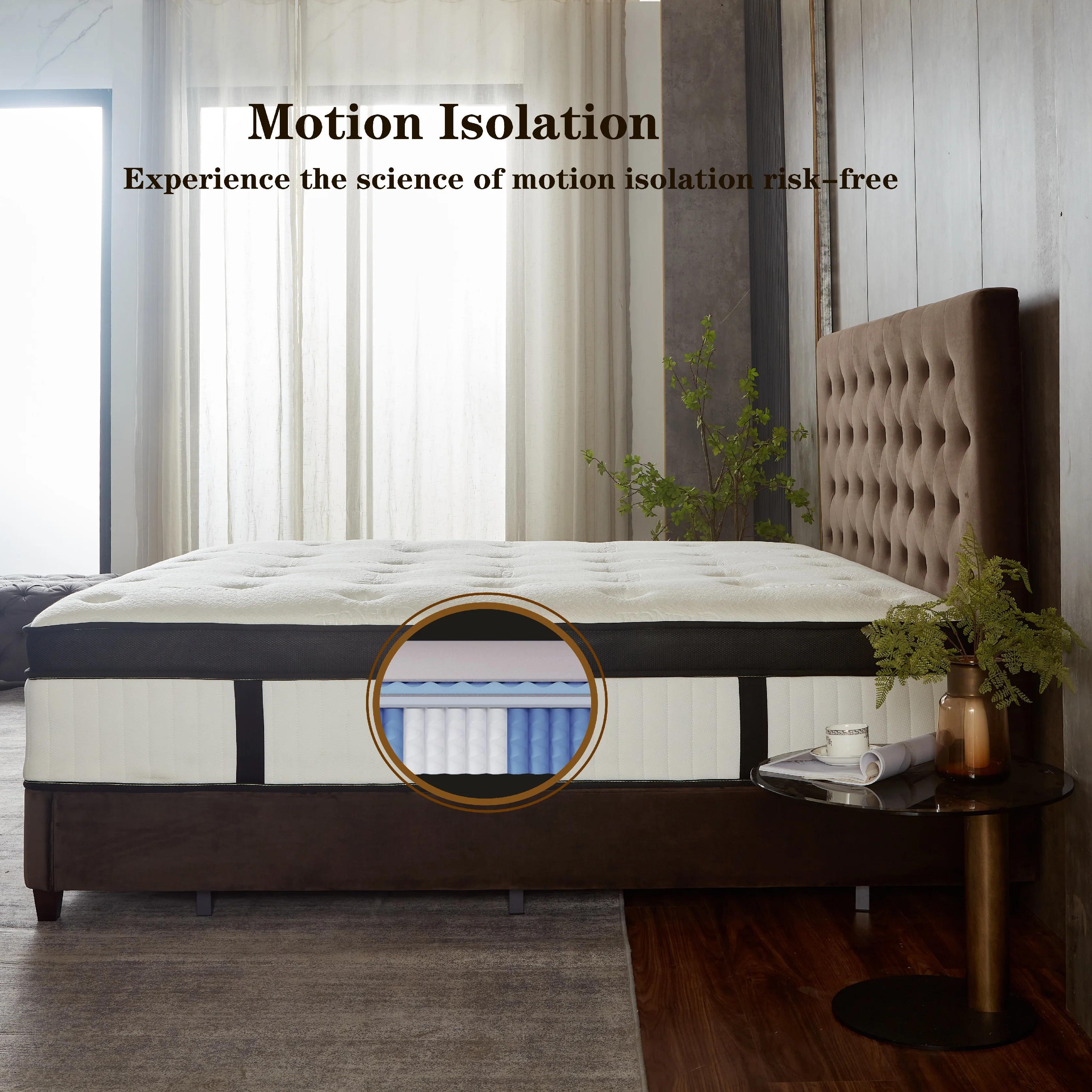 14'' Queen Size Mattress Hybrid Mattress, Individually Pocket Springs Pressure Relief Medium Firm Mattress in Box