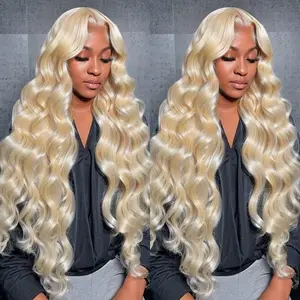 32 Inch 613 Lace Front Wig Human Hair 10 Density Blonde Wig Human Hair 613 13X6 Body Wave Lace Front Wigs Human Hair Pre Plucked 613 HD Lace Frontal Glueless Wigs For Women