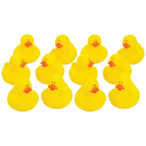 2" Classic Yellow Novelty Rubber Ducks - 12 Pc.
