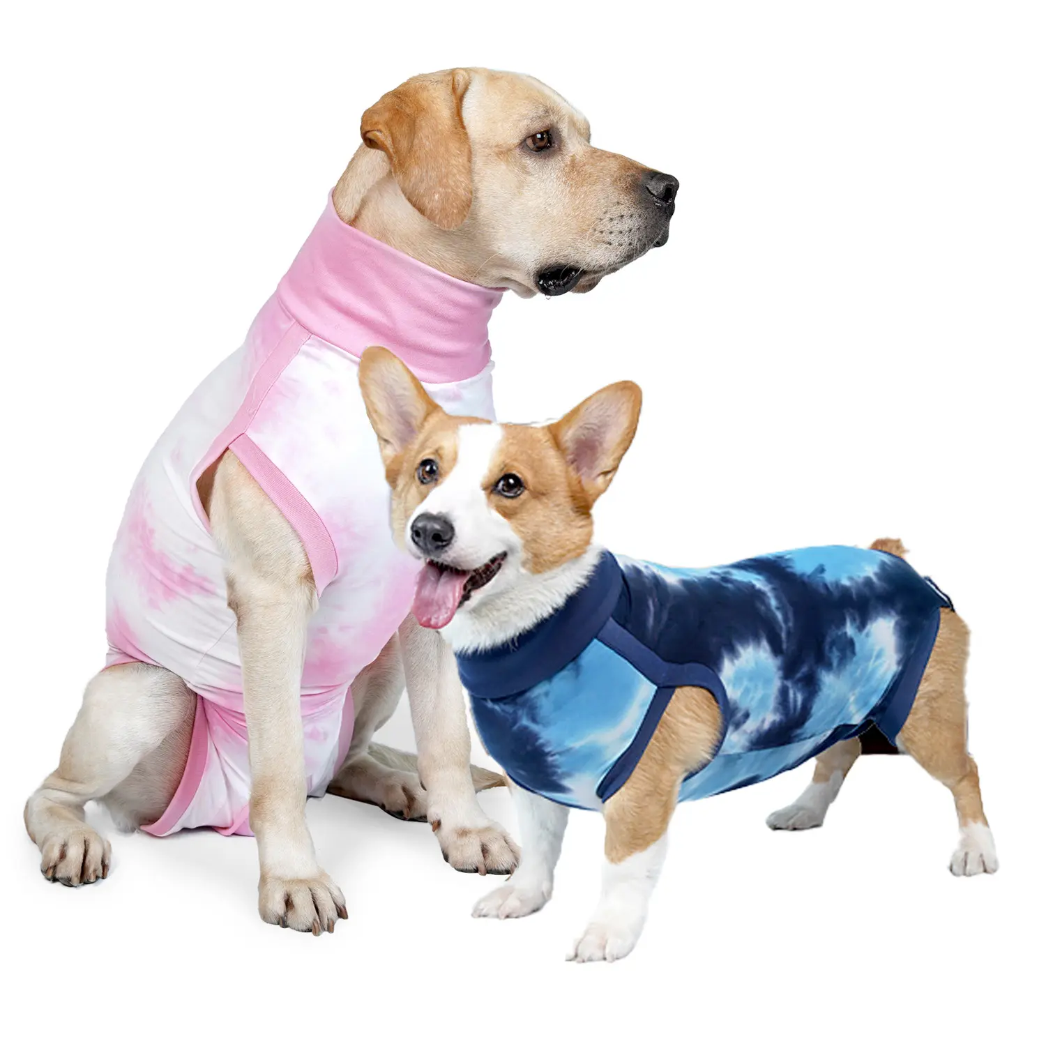 Dog Post-Surgery Recovery Suit with Velcro for Rear Legs, Breathable Fabric and Easy to Wear Recovery Clothing for Small to Large Dogs, Ideal Neutering Garment