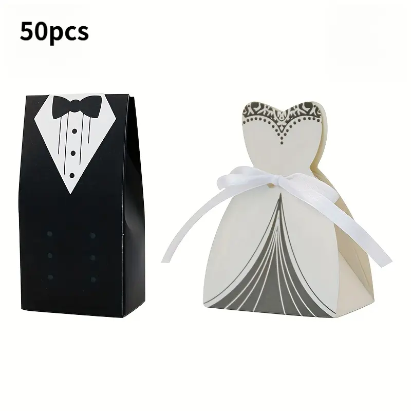 50 Elegant Wedding Dress Gift Boxes, Perfect For Weddings, Bridesmaid Gifts, And Gift Box Presents