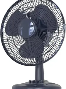 Oscillating Table Fan with Adjustable Tilt, Convenient Push Button Controls, Quiet, 12 Inch, 3 Speed, Black, Ideal for Home, Bedroom, Dorm & Office