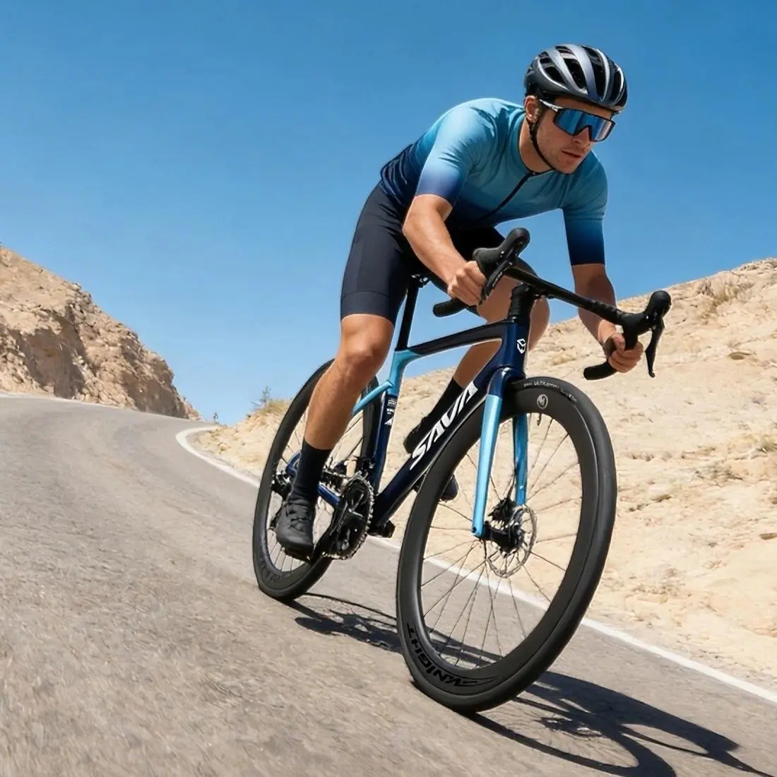 SAVA HAWKEYE Full Carbon Fiber Road Bike - Ultra Light 8 Kg with SHIMAN0 105 7120 24 Speed Racing Bike