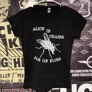 Alice in chains b&w babydoll tee