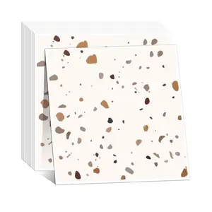 Jeedeson 11.8 in. x 11.8 in. Floral White Peel and Stick Wall Tiles, PVC Wall Backsplash wallpaper