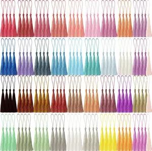 148 Pcs Bookmark Tassels for Crafts,Key Chain Tassels for Jewelry Making,Tassels on String,Mini Tassels for Graduation Book Marks(37 Colors, 4 Pcs of Each)