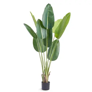 VEVOR Artificial Birds Of Paradise Tree, 5 FT Tall Faux Plant, PE Material & Anti-Tip Tilt Protection Low-Maintenance Plant, Lifelike Green Fake Tree for Home Office Warehouse Decor Indoor Fruit