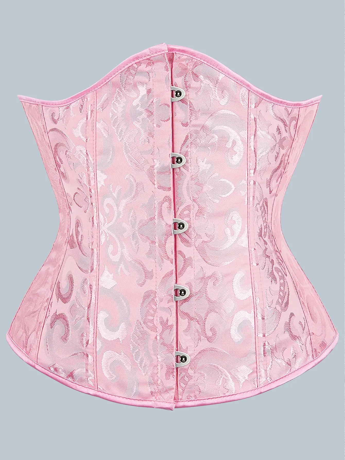 Women's Vintage Floral Underbust Corset, Jacquard Lace-Up Tummy Tuck Shapewear for Christmas, Wedding, Thanksgiving & Barbiecore Outfits, Corset Top, Hourglass Shape, Romance, Fantasy