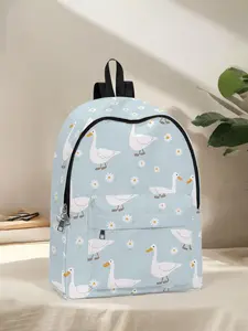 Fun Duck Print Backpack for All Seasons, Spacious Storage for School Travel and Business, Casual Unisex Style