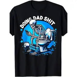 Do Dad Shit Dad Jokes Steel Frame Snowmobile Dad Funny Dad Father'S Day T-Shirt Streetwear Round Neck