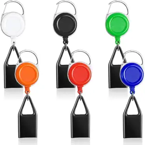6 Pcs Retractable Lighter Leash, Keychain Lighter Holder with Clip Classic Lighters Cover Single Clip for Convenience Multicolor Lighters Strap (6)